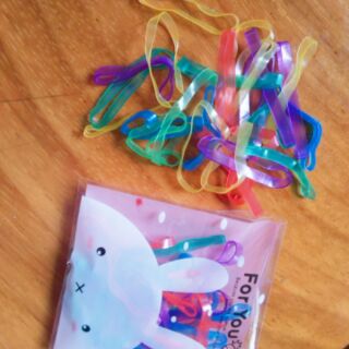 Set 50 thun cột tóc nhiều màu sợi to mềm dai