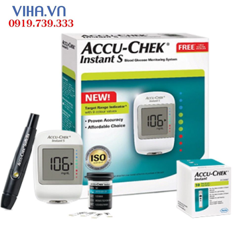 Que thử đường huyết Accu Chek instant