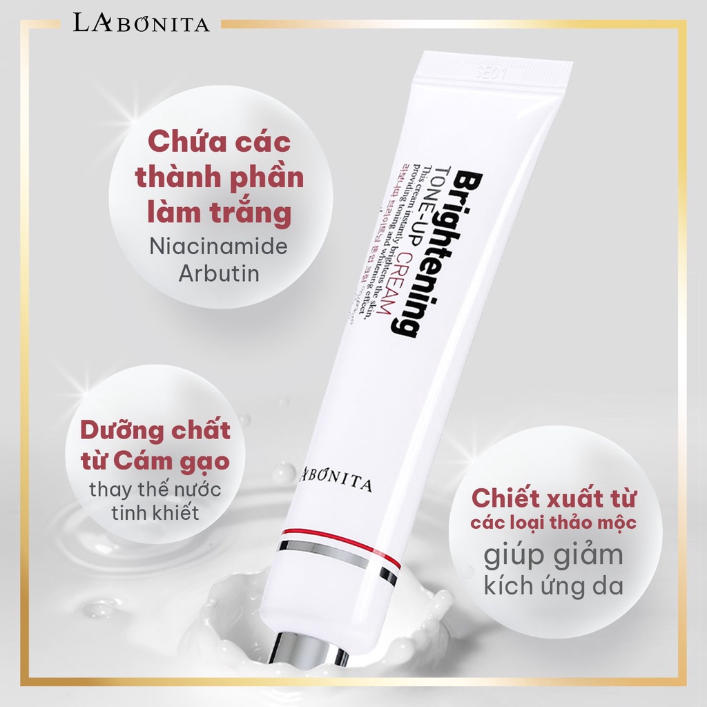 Kem dưỡng sáng da và nâng tone da - LA BONITA Brightening Tone-Up Cream 40ml