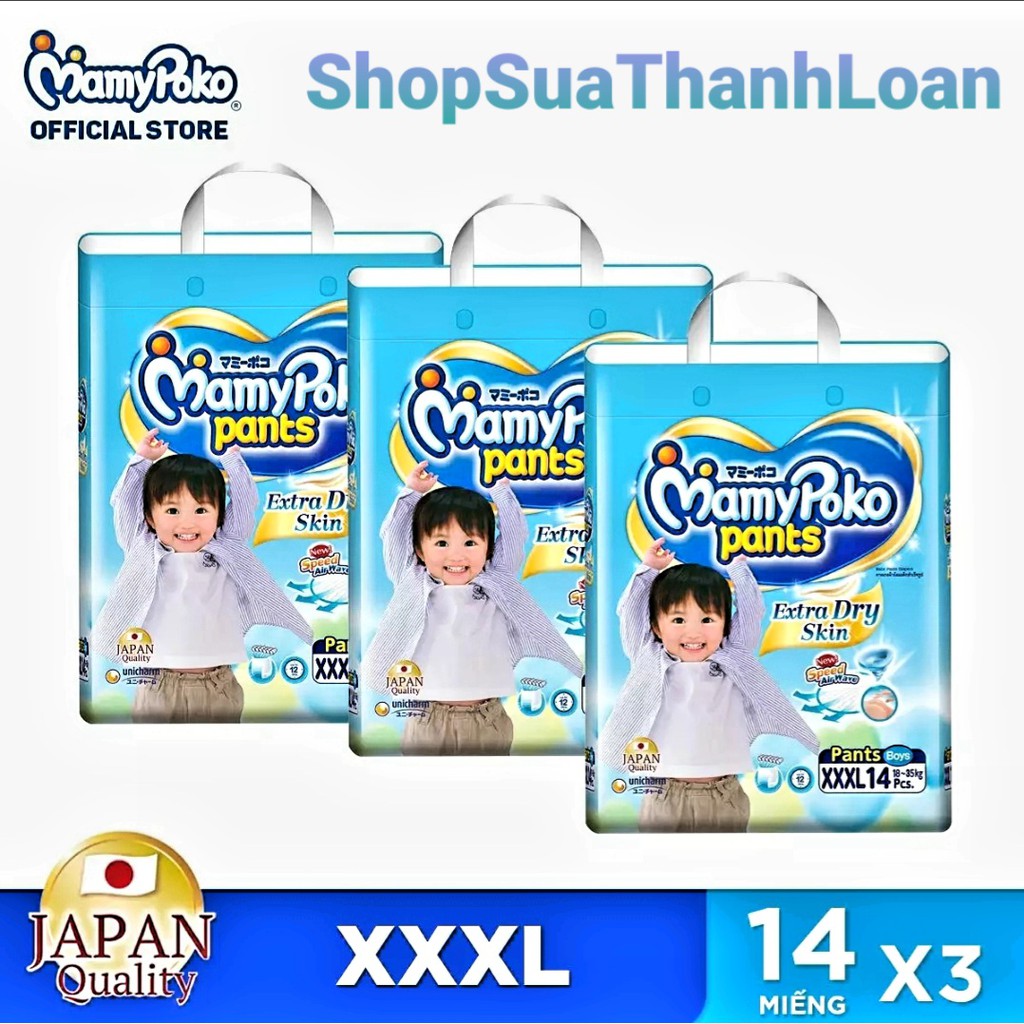 Tã Quần MamyPoko XXXL 14 Bé Trai