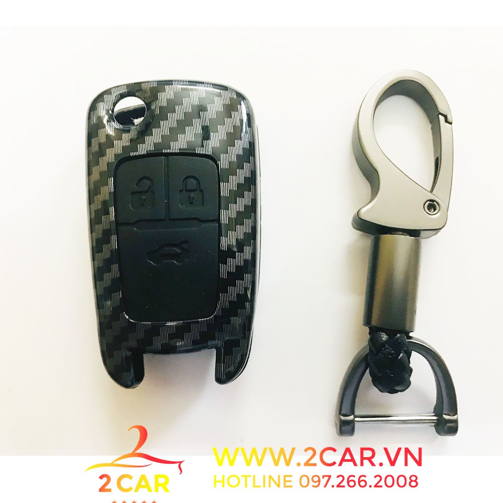 Bao chìa khóa, Ốp khóa CARBON xe Chevrolet Cruze, Spark, lacetti vân cacbon cao cấp