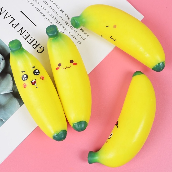 🔥🔥🔥Chuối cảm xúc mềm dẻo siêu kute-đồ chơi squishy hình quả chuối cảm xúc màu vàng đáng yêu kéo dài GUDETAMA