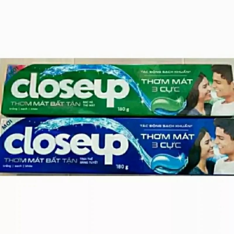 🌷CLOSE UP -  KEM ĐÁNH RĂNG CLOSEUP BẠC HÀ 180G - TINH THỂ BĂNG TUYẾT 180g
