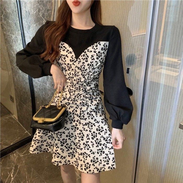 Đầm hoa giả hai mảnh thiết kế mới xinh xắn thời trang