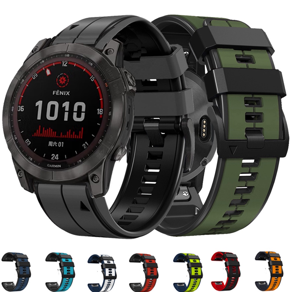 Dây Đeo Silicon Tháo Lắp Nhanh Cho Garmin Fenix 7 7x 6 6x 5 6 Pro 5 5x Plus 3 HR Mk2 Mk2i Forerunner 935 945 S60 S62