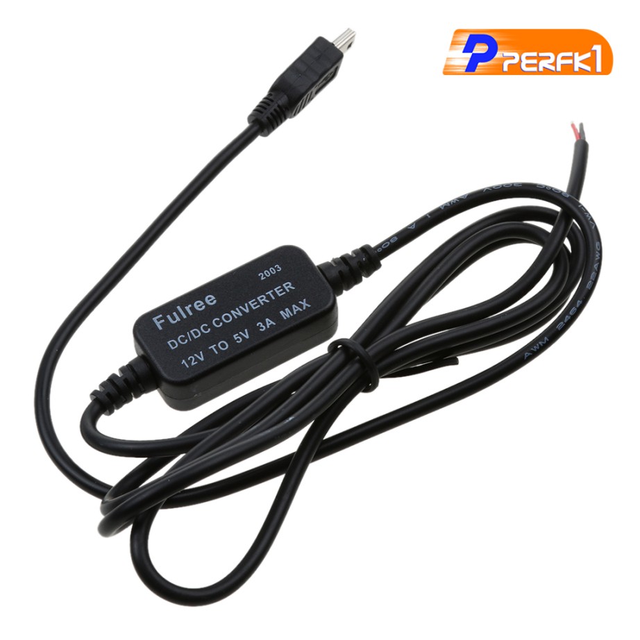 2 Dây Cáp Chuyển Đổi Dc 8v-20v Sang 5v Mini Usb Cho Xe Hơi