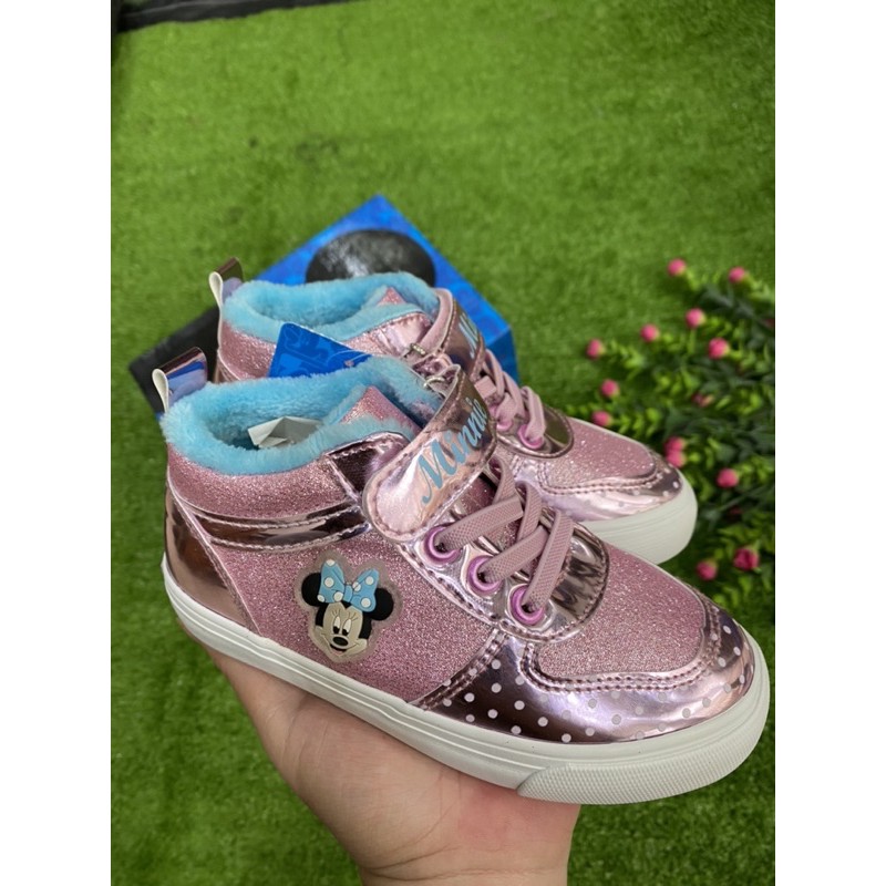 Giày lót lông cao cổ xuất dư Disney cho bé trai bé gái