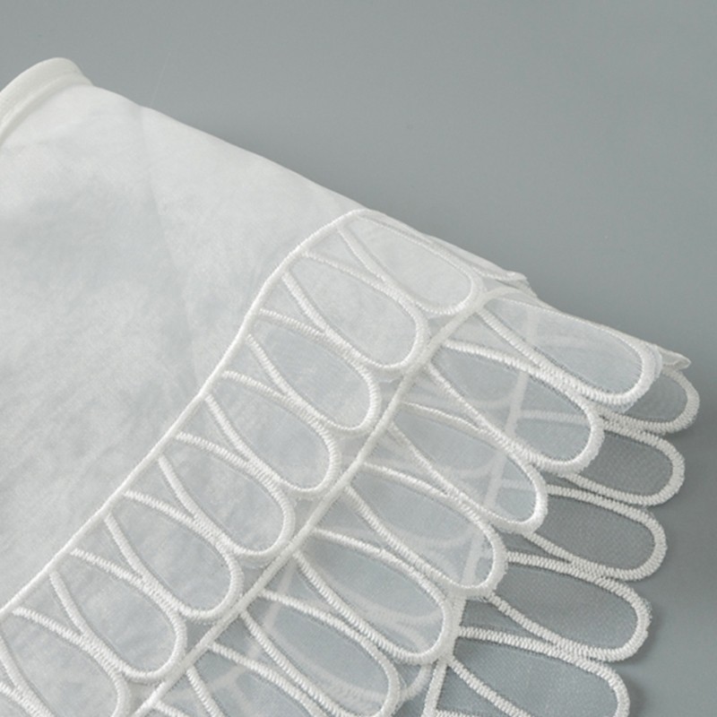 Cổ áo sơ mi giả họa tiết thêu thời trang thanh lịch cho nữ