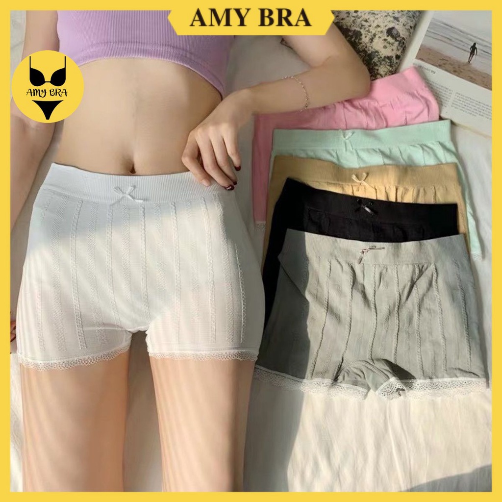 Quần Mặc Trong Váy  💖FREESHIP💖 Quần Lót Mặc Váy Coton Dệt Gân Cao Cấp AMY BRA -Q450