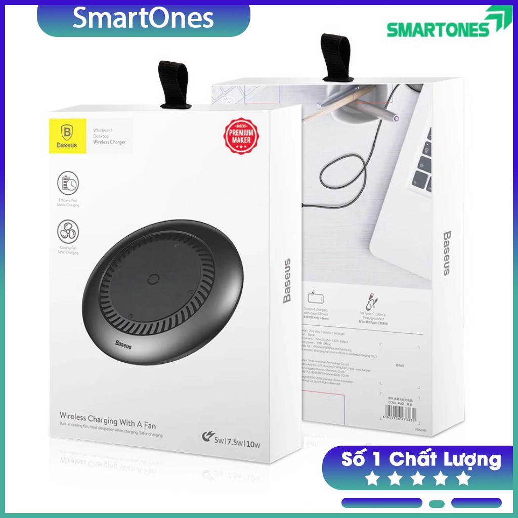 Đế sạc không dây Baseus Wireless Charger cho iPhone 8/8Plus/X/Xs/ Samsung S8/ S9/ Note 8/9 công suất 10W Chuẩn Qi