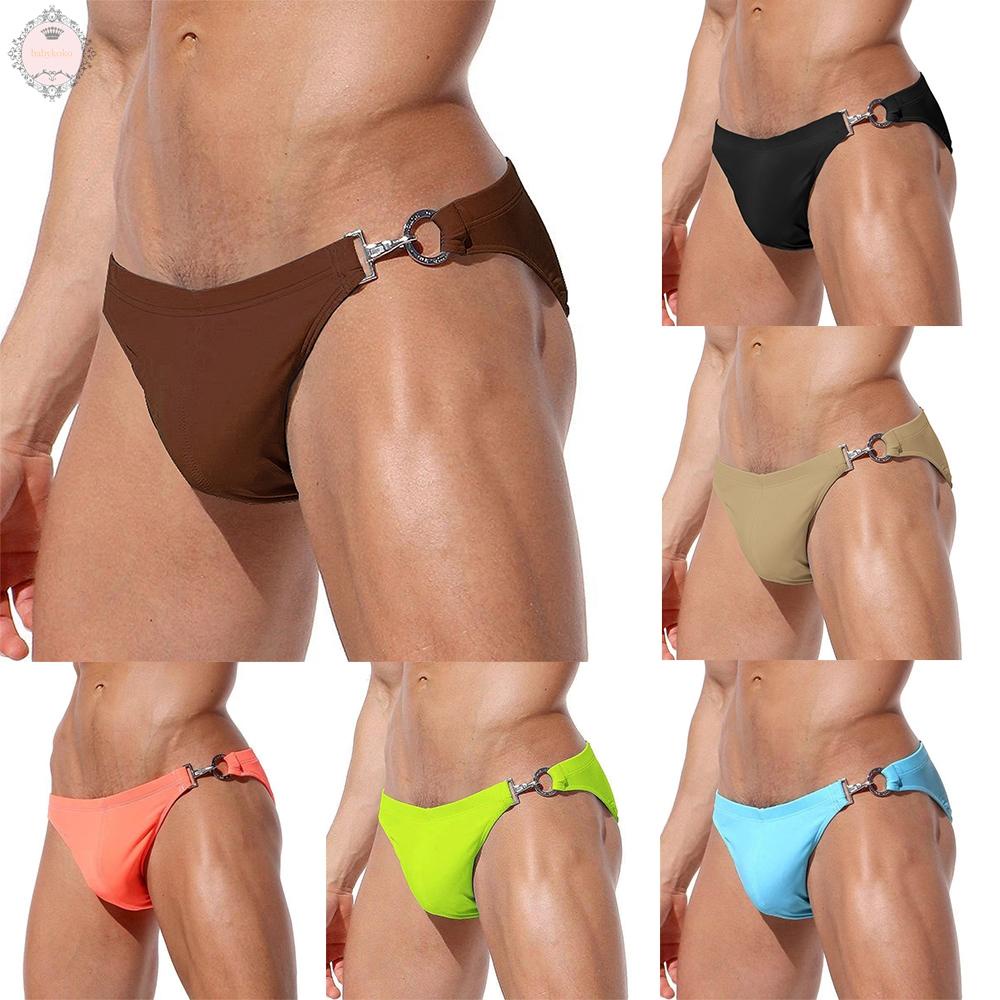 Quần Bơi Màu Đen Bằng Kim Loại Chất Lượng Cao Cho Nam