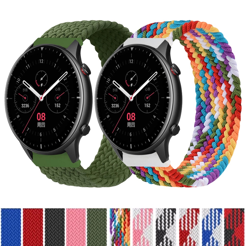 Dây Đeo Sợi Nylon 22mm Cho Đồng Hồ Thông Minh Huami Amazfit GTR 4 / 3 Pro / GTR 2 / Pace / GTR 47mm / GTR 2e / Stratos