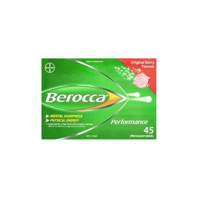 Berocca sủi bọt tăng đề kháng vị dâu hộp 45 viên