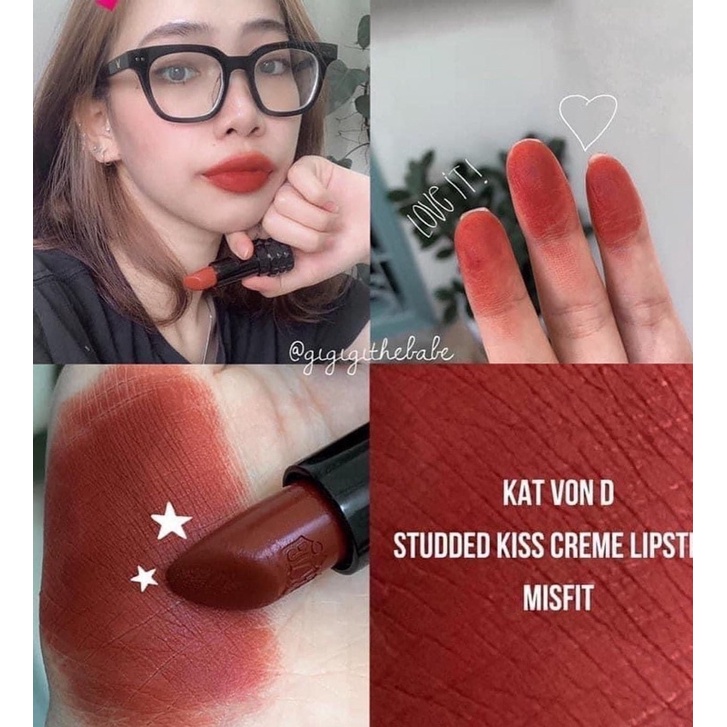 Son thỏi lì Kat Von D Studded kiss creme màu Misfit