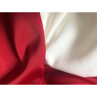 Vải lụa hàn màu đỏ nhung
