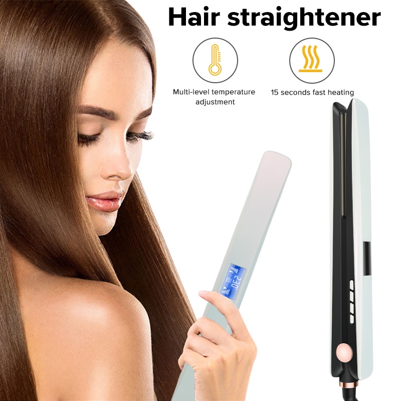 Máy Duỗi Tóc Bằng Titan Màn Hình LCD Chuyên Nghiệp