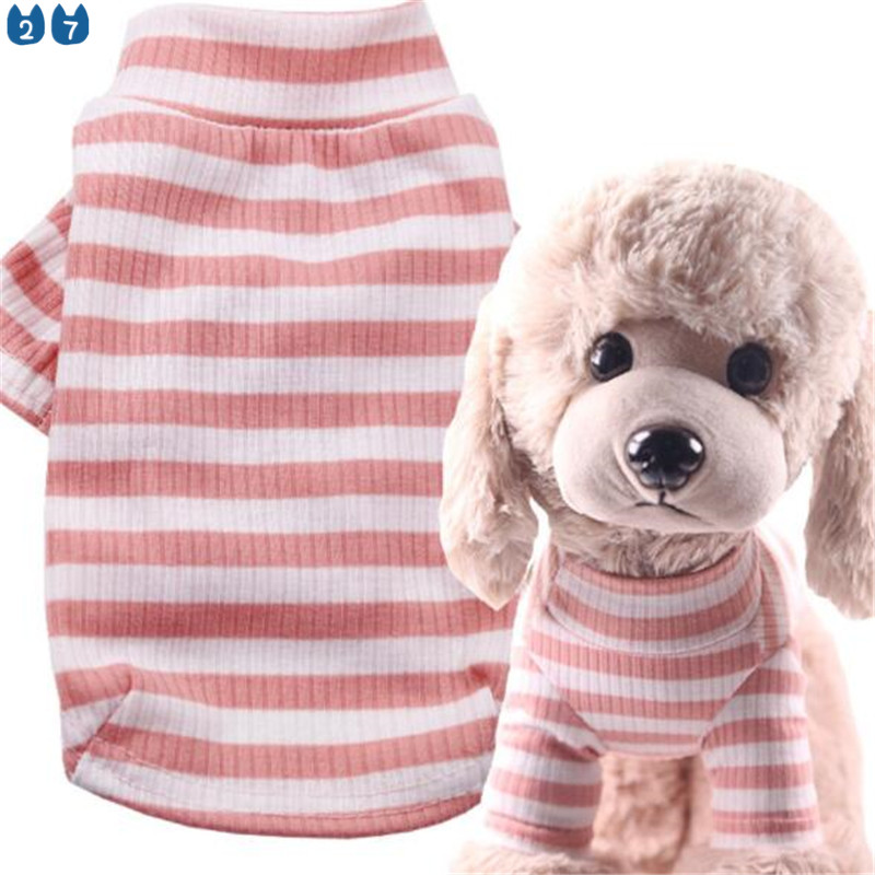 Áo Hoodie Cotton Kẻ Sọc Co Giãn 4 Màu Tùy Chọn Cho Cún Cưng XS-XXL