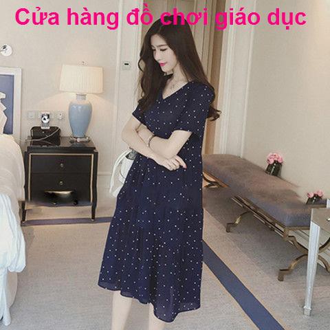 SHOP XINH Đầm bà bầu mùa hè phiên bản hàn quốc váy suông dài kẻ sọc thời trang hot mom