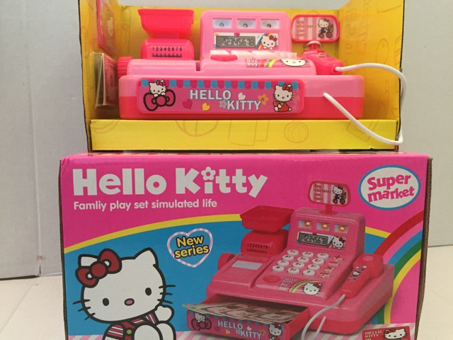 Máy tính tiền siêu thị hello kitty & máy tính tiền elsa anna