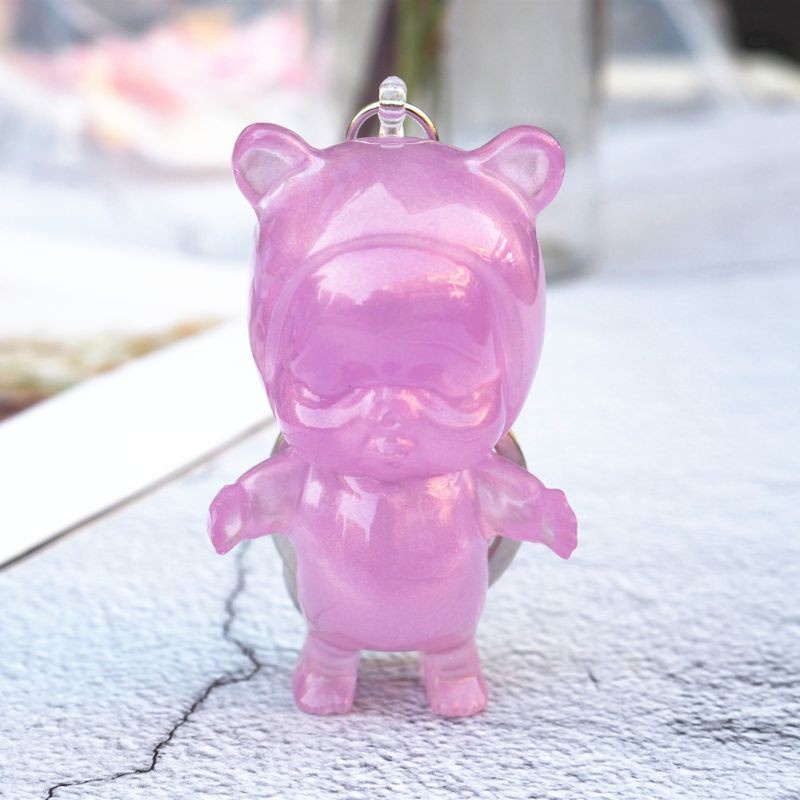 Set 10 Ghim Cài Chìa Khóa Bằng Nhựa Resin Trong Suốt Vô Hình