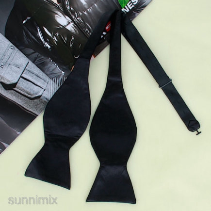 Cà Vạt Tuxedo Satin Màu Đen Phong Cách Cổ Điển Cho Nam