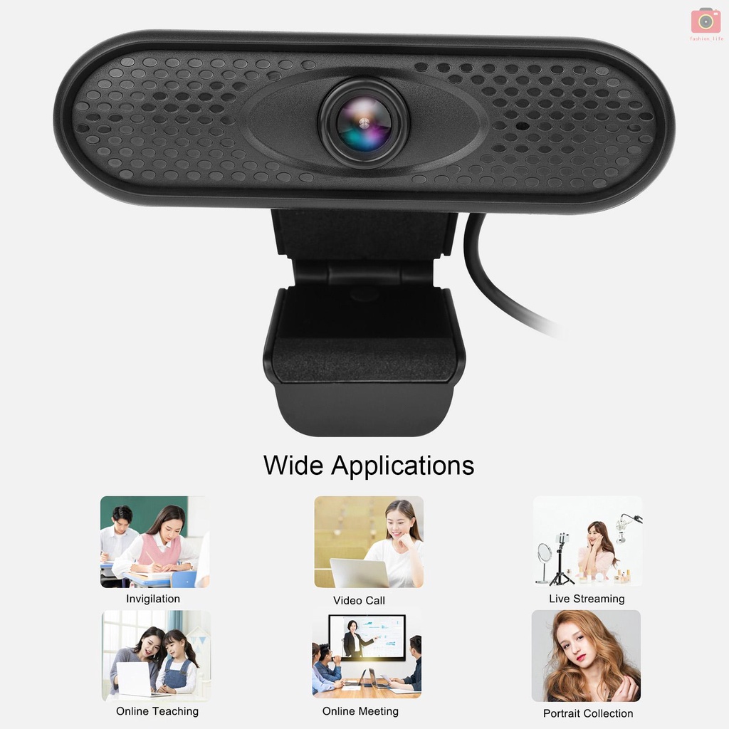 Webcam 1080P Độ Phân Giải Cao Tích Hợp Micro Cho Máy Tính Laptop