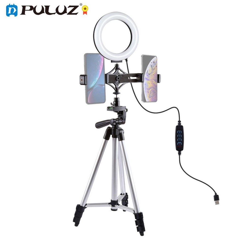 BTLIMER Vòng Đèn LED Chụp Ảnh Selfie Có Thể Điều Chỉnh Độ Sáng Kiêm Giá Đỡ Ba Chân Cho Tik Tok YouTube