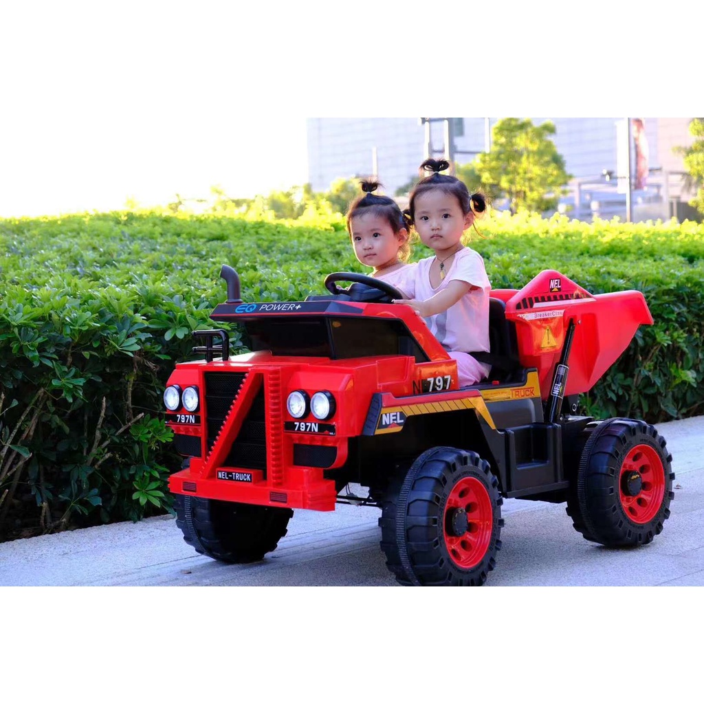 Xe ô tô điện công trình 4 bánh 2 chỗ ngồi trẻ em