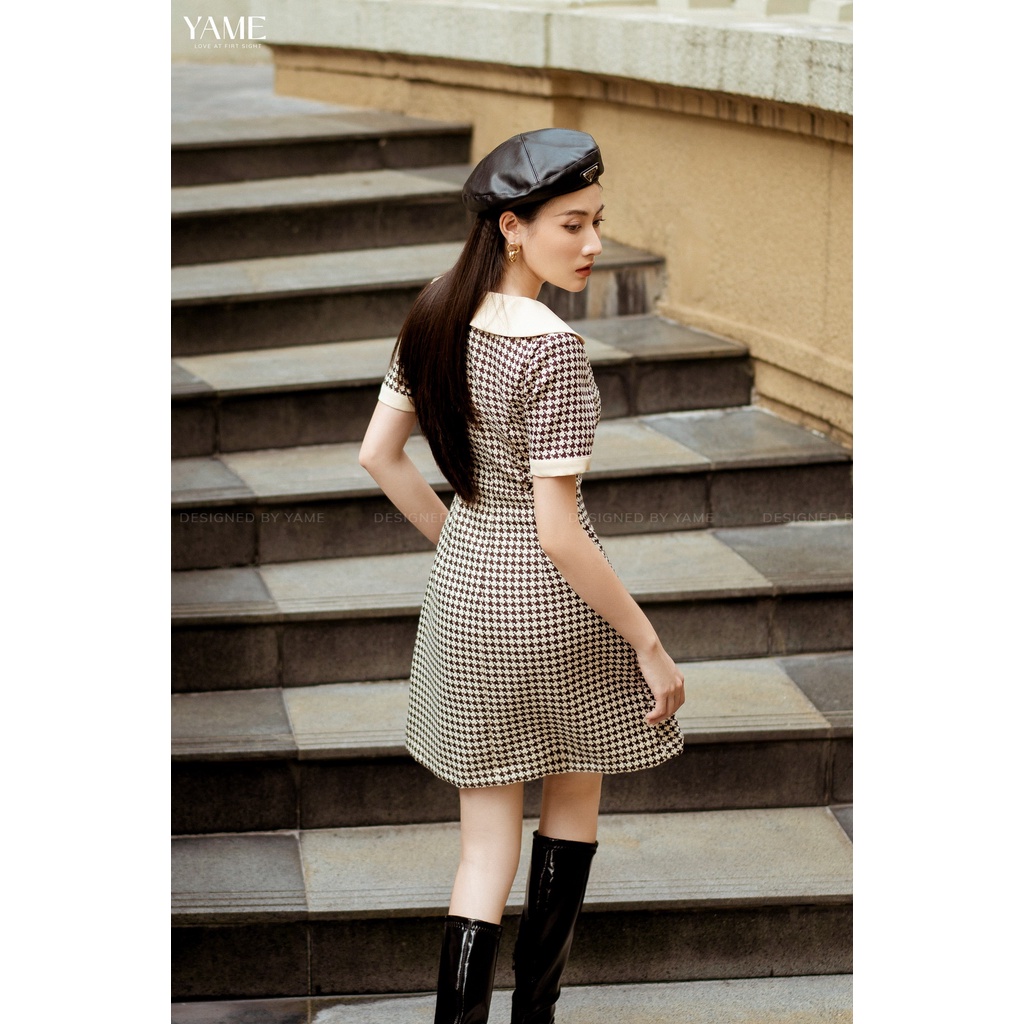 Váy dạ tweed mịn dày dặn dáng chữ A YV56 YAME