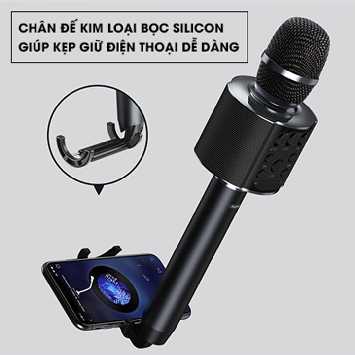 Micro karaoke bluetooth Remax K05 tích hợp giá đỡ điện thoại