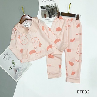 Bộ pijama bé gái chất lụa mango mềm mịn