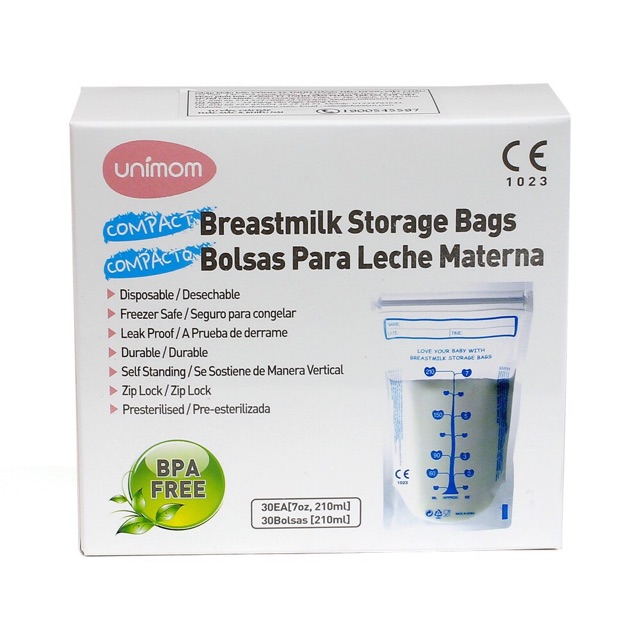 Túi trữ sữa Unimom Hộp 60 túi compact