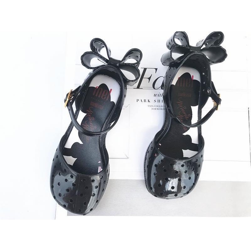 Giày búp bê công chúa nhựa dẻo thơm Melissa cho bé gái size lớn Mickey/Minie