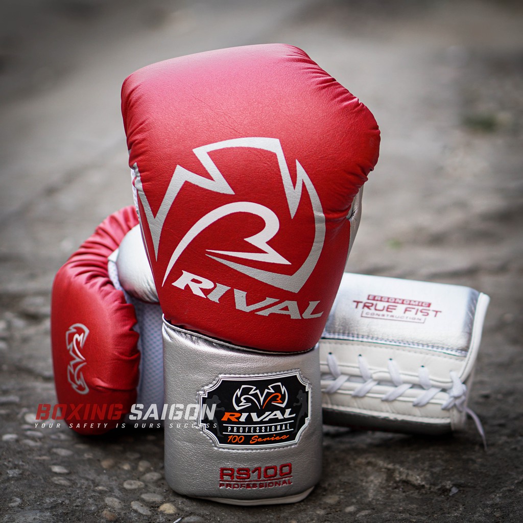 Găng tay boxing Rival RS100 Professional Sparring - Đỏ