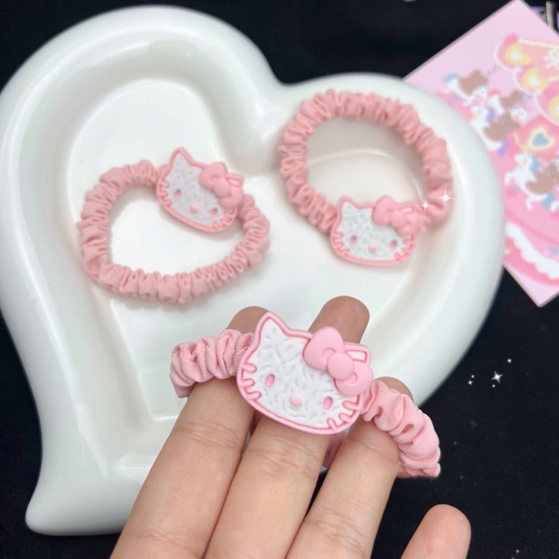 Dây Cột Tóc Co Giãn Hình hello kitty Ngọt Ngào Thời Trang Hàn Quốc Cho Nữ