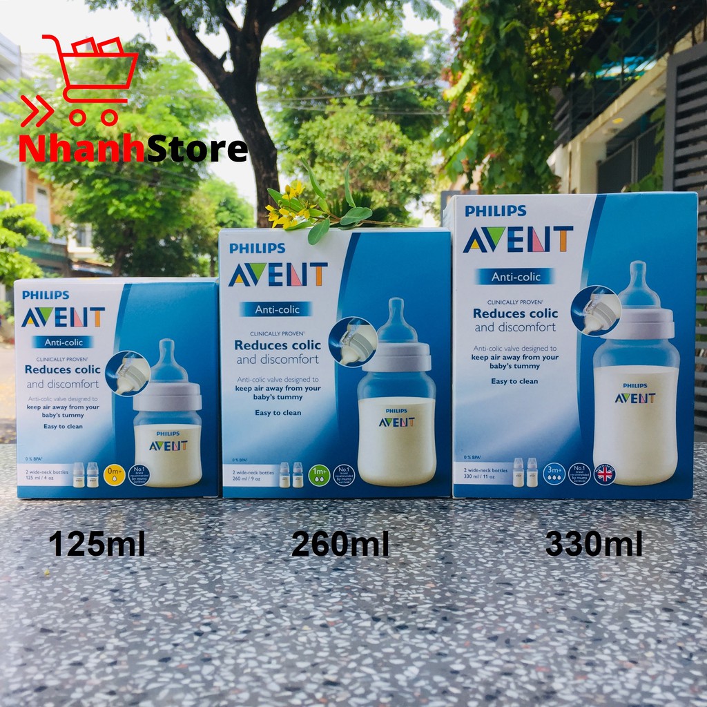 Bình sữa Avent Classic 125ml - 260ml - 330ml