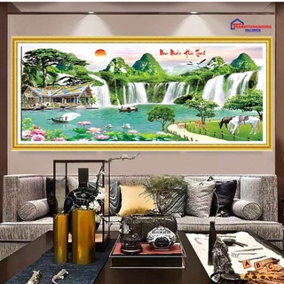 Tranh đính đá ABC phong cảnh non nước hữu tình 1m50 x 75cm
