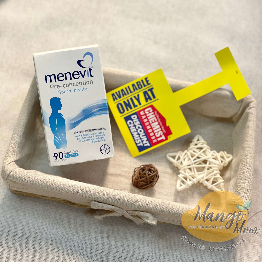 - Menevit Vitamin cho nam giới Úc - Tăng cường sức khỏe sinh lí nam giới