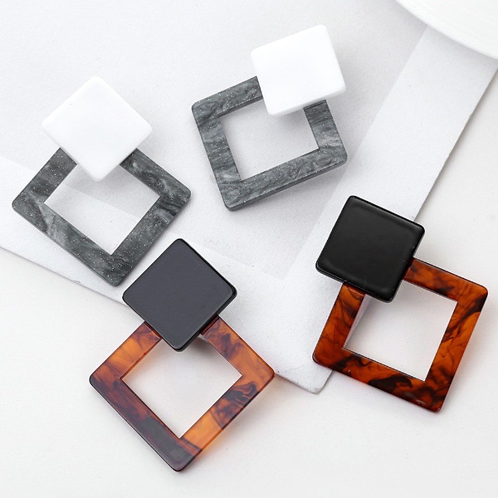 Khuyên tai hình tam giác phong cách cổ điển thanh lịch dành cho nữ