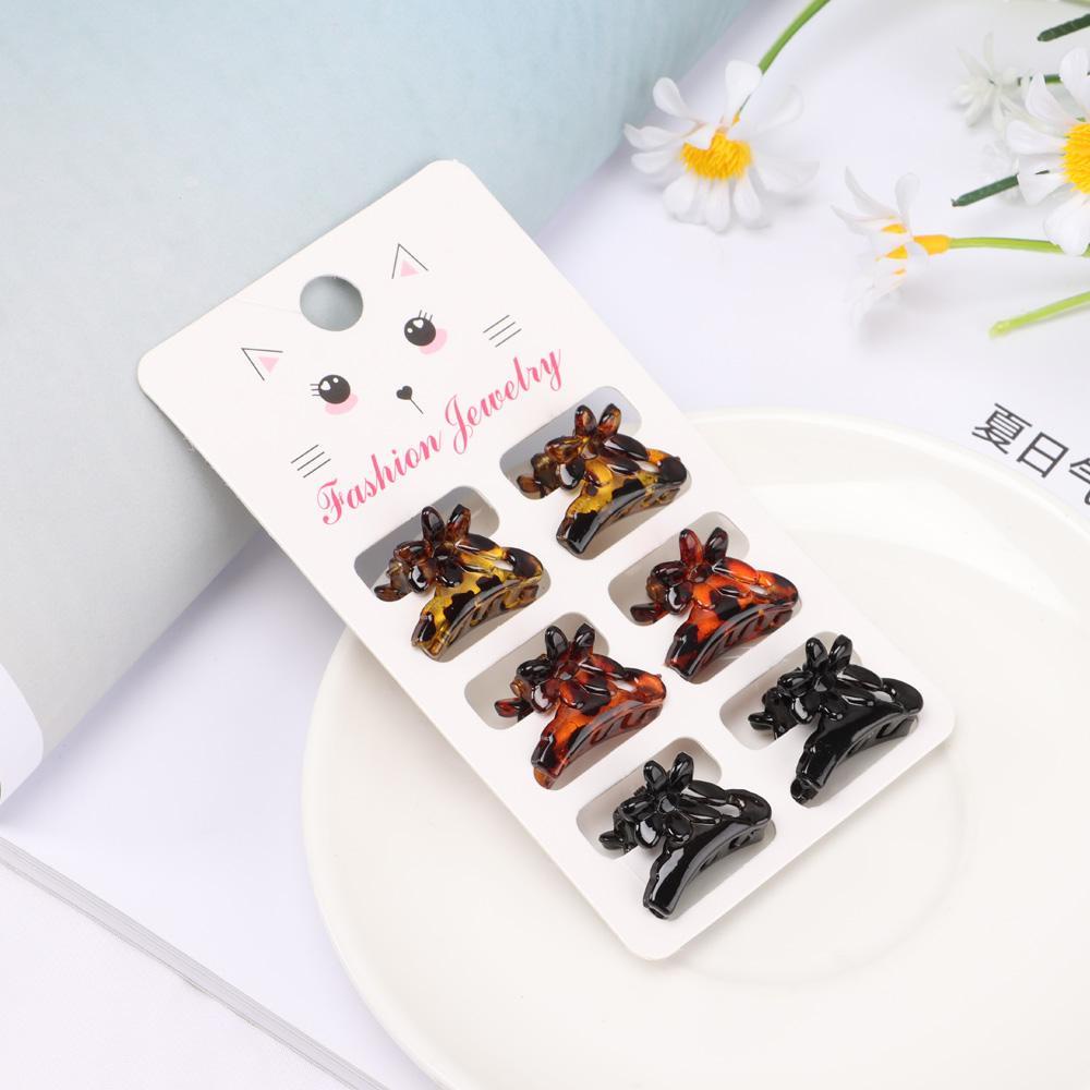 Bộ 6 Kẹp Tóc Họa Tiết Da Báo Thời Trang Cho Nữ