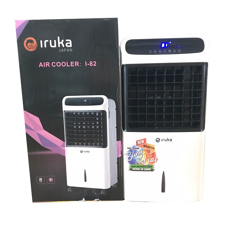 Quạt hơi nước làm mát không khí Iruka I82 - Công suất 80W - Có Remote - Bình Chứa 10L - Bảo Hành Chính Hãng 1 Năm