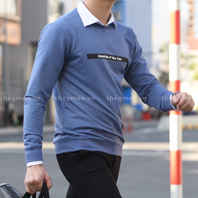 Áo nỉ nam The GMEN Text Sweater họa tiết in ấn tượng, bề mặt mềm mịn, giá tốt
