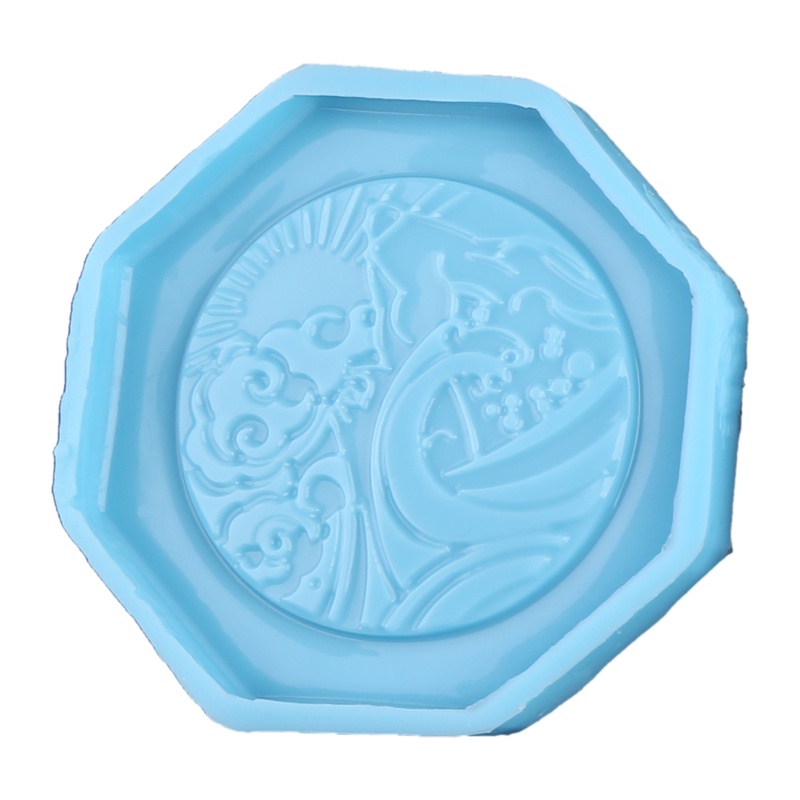 Sa Khuôn Silicone Làm Đế Lót Ly Bằng Epoxy Resin Pha Lê Hình Totem Năm Mới DIY