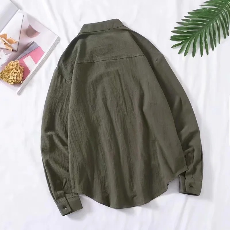 Áo Sơ Mi Dài Tay Thời Trang Hàn Quốc Cho Nam Và Nữ Size M-3Xl | BigBuy360 - bigbuy360.vn