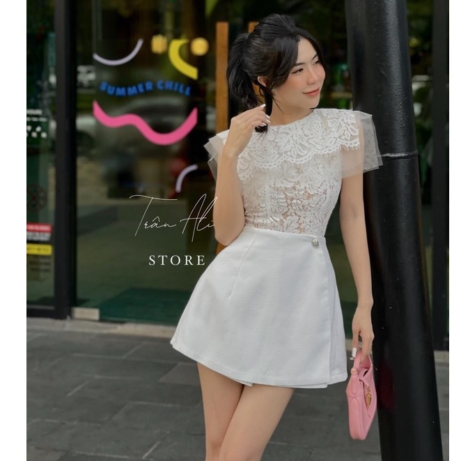 VÁY XÒE THÂN REN PHỐI VAI LƯỚI 040822