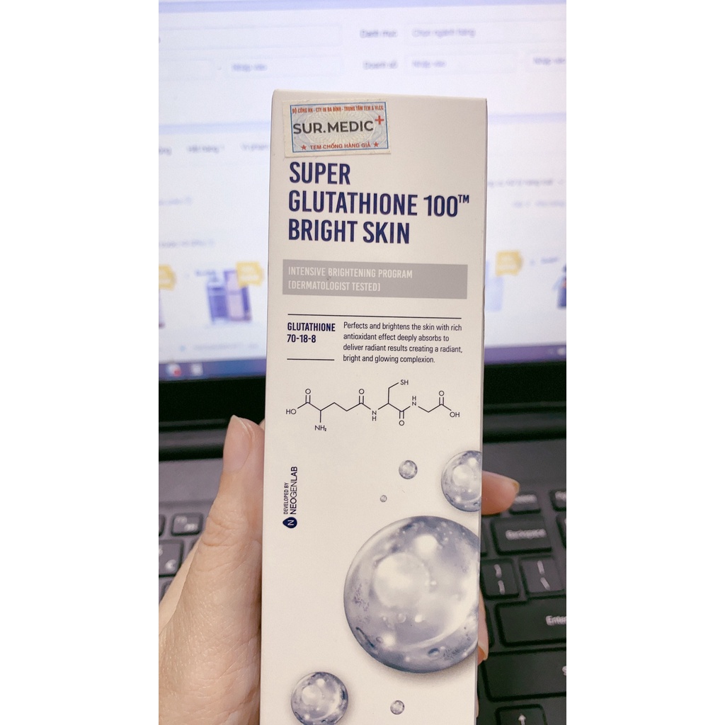 Toner Trắng Da SurMedic Super Glutathione 100 Bright Skin