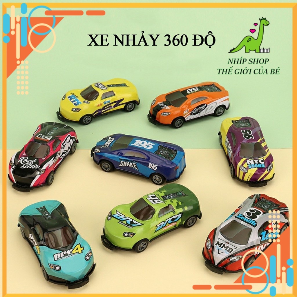 Đồ Chơi Xe ô tô bật nhảy 360 độ  Xe oto bật nảy cho bé Bằng Hợp Kim Chắc Chắc Bền Đẹp Bay Lên Khi Gặp Vận Cản