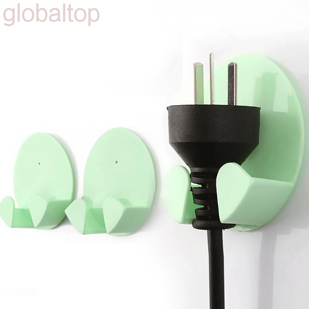 Set 2 móc treo phích cắm điện gắn tường tiện lợi