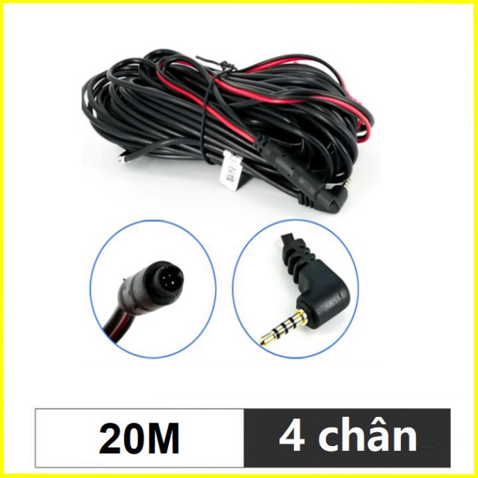 Sản Phẩm Dây tín hiệu kết nối camera hành trình và camera lùi, jack 2.5mm, 4 chân, dài 20m PH-4P20 .. | BigBuy360 - bigbuy360.vn