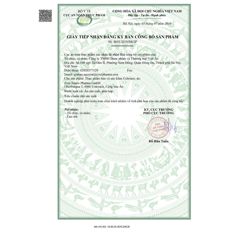 [Chính Hãng] Cebrium giúp cải thiện chức năng nhận thức và trí nhớ sau đột quỵ và sau các tổn thương thần kinh